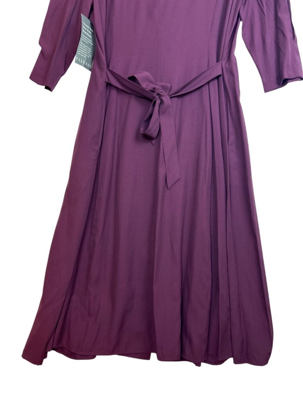 NWT Vtg L.G Star Midi Dress Sz 16 Fit & Flare Button Front Lace Collar Feminine - Picture 6 of 11
